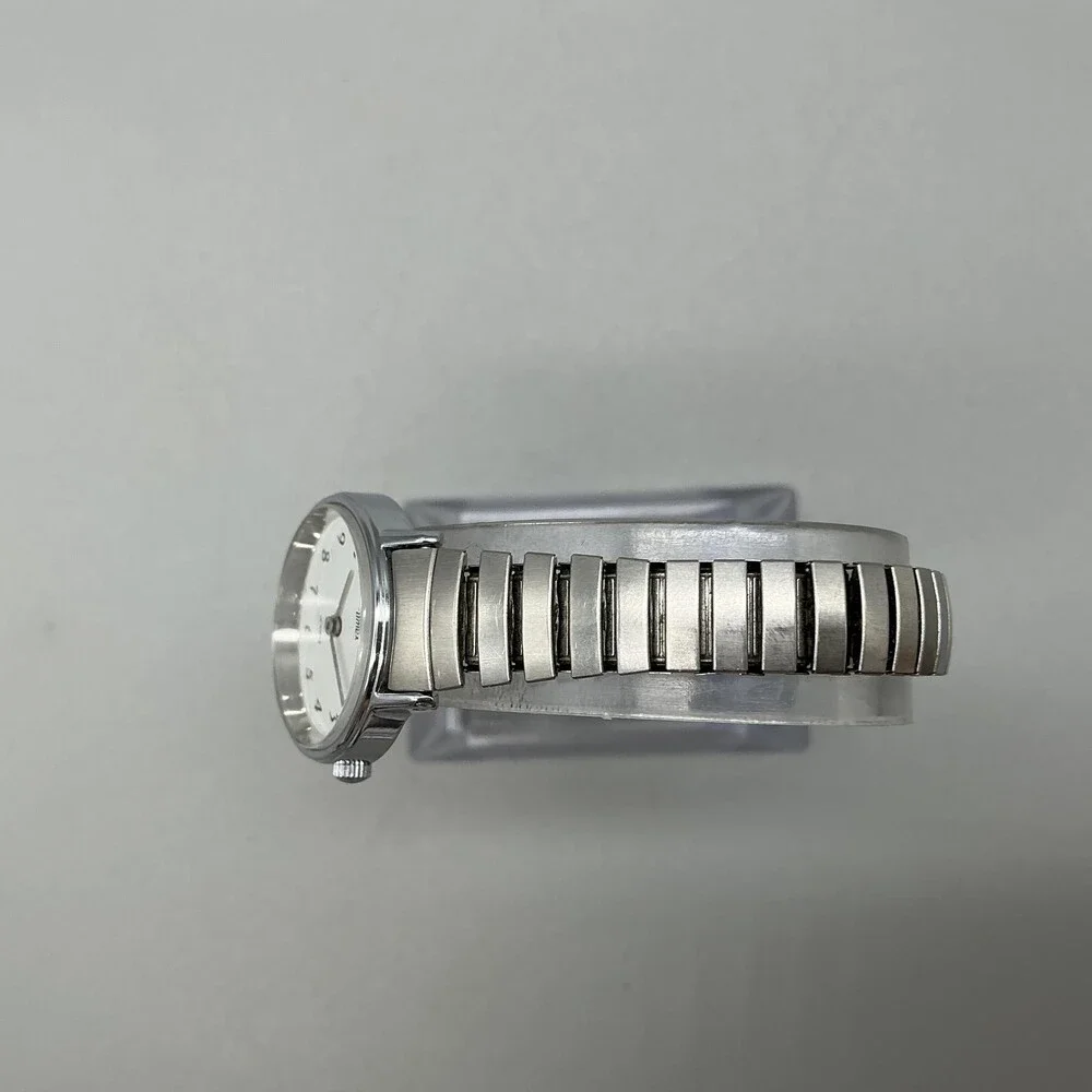 Timex Womens Watch 23mm White Dial Silver Tone Expansion Band New Battery